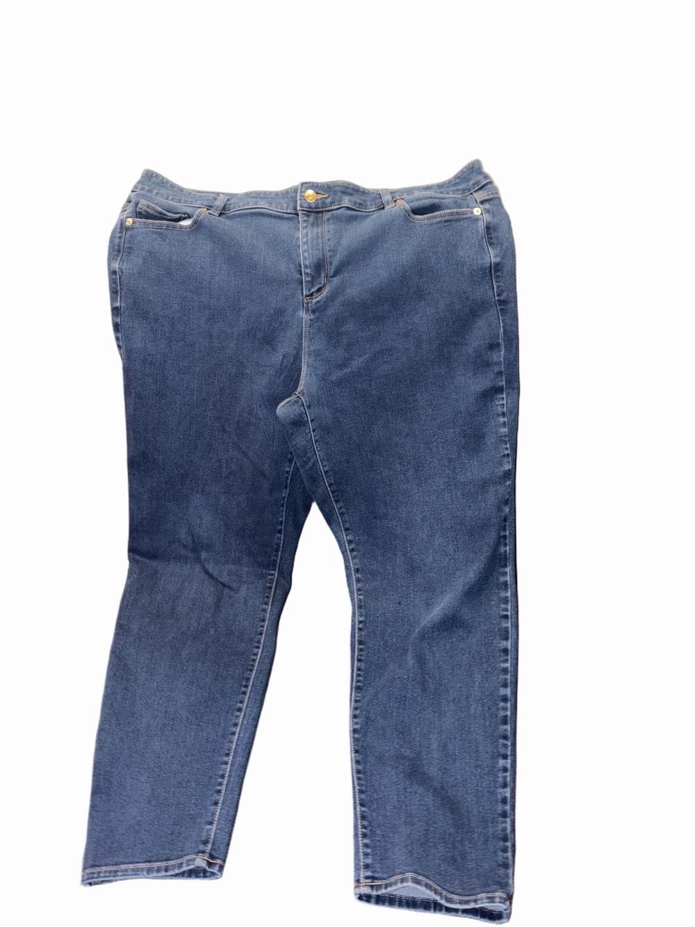 🆕💜 🏝️🎉 Michael Kors Izzy Skinny Jeans Women’s 18W Blue Mid Rise Stretch Denim